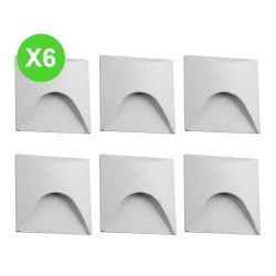 Spot escalier carré 2,5W 3000K IP65 KANLUX 39126 - 6 Pcs