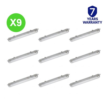 Réglette étanche IP65 MAH PRO 150cm 29-52W 4000K 170 lm/W Lot 9 Pcs