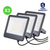 Projecteur Extérieur LED IQ-LED 90W 4000K Noir pour éclairage Lot 3 Pcs
