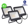Projecteur Extérieur LED IQ-LED 20W 4000K Noir pour éclairage Lot 3 Pcs