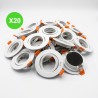 Anneau spot orientable rond GU10/MR16 DALLA Blanc en lot de 20 pièces