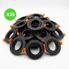 Anneau spot orientable rond GU10/MR16 DALLA Noir en lot de 20 pièces