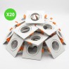 Anneau spot orientable carré GU10/MR16 DALLA Blanc en lot de 20 pièces