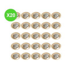 Anneau Spot rond GU10/MR16 COLIE Or KANLUX 26741 - 20 Pcs
