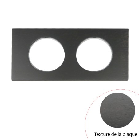 Plaque Céliane Frêne Wengué 2 postes finition MATIÈRE collection 2024