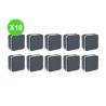Oxxo Interrupteur V&V 10A gris saillie IP55, mécanisme lot de 10 pièces