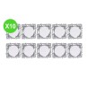 Square Obturateur blanc, mécanisme d'appareillage en lot de 10 pièces