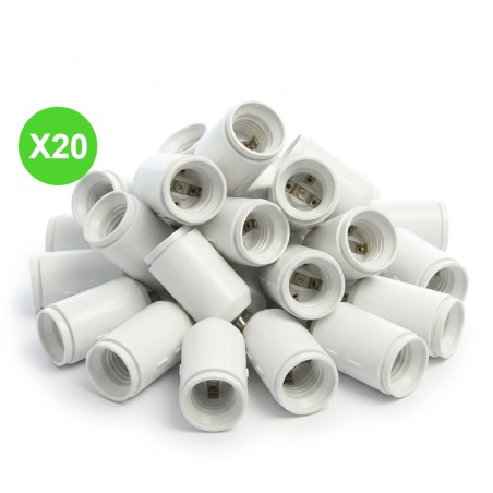 Douille chantier E27 coiffe encliquetable, accessoire lot de 20 pièces