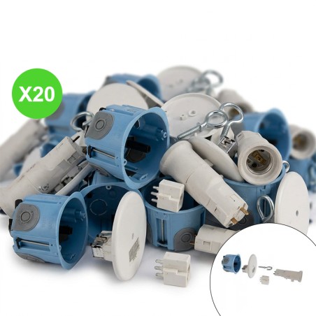 Kit point centre BBC Air Métic D.67mm DCL douille E27, lot de 20 pièces
