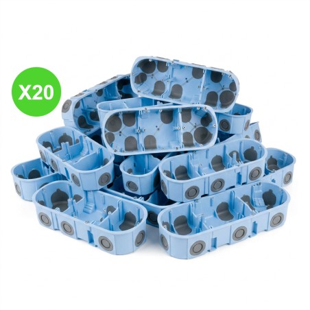Boîte BBC étanche air appareillage 3 postes P.50mm, lot de 20 pièces
