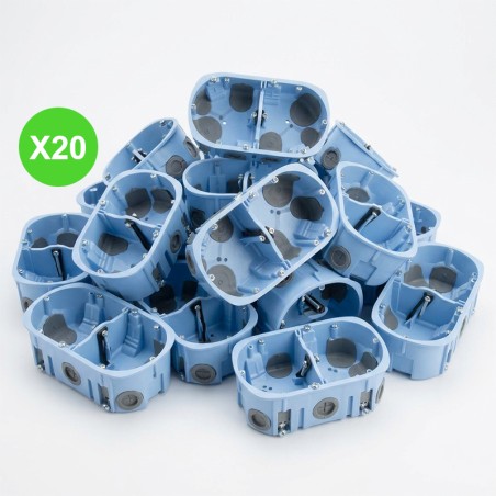 Boîte BBC 2 postes 50mm étanche air Eurohm 52065 - 20 Pcs