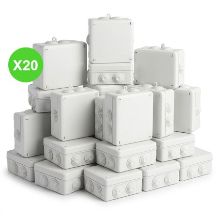 Boîte dérivation IP55 105x105x55mm Eurohm 50034 - 20 Pcs