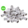 Coude ouvrable tube IRL 16mm, raccord coudé en lot de 20 pièces
