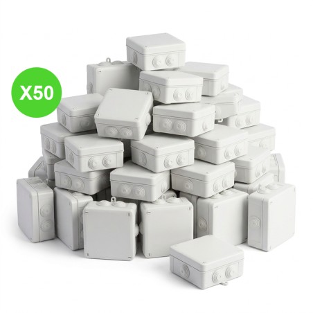 Boîte dérivation IP55 105x105x55mm Eurohm 50034 - 50 Pcs