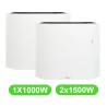 Radiateur Divali Neo 1000W et 2x1500W lot mixte 3 pièces