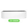 Radiateur Divali Neo Plinthe électrique 1000W en lot de 2 pièces