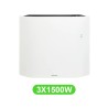 Radiateur Divali Neo pour chauffage électrique 1500W en lot de 3 pièces