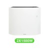 Radiateur Divali Neo pour chauffage électrique 1500W en lot de 2 pièces