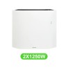 Radiateur Divali Neo pour chauffage électrique 1250W en lot de 2 pièces