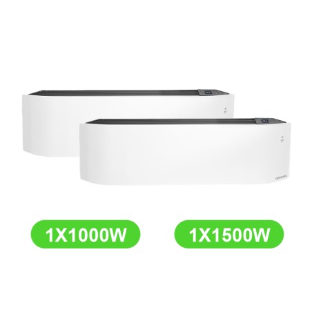 Radiateur Divali Plinthe 1000W et 1500W lot mixte 2 pièces