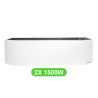Radiateur Nirvana Plinthe 1500W chauffage électrique en lot de 2 pièces