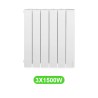 Radiateur Accessio pour chauffage électrique 1500W en lot de 3 pièces