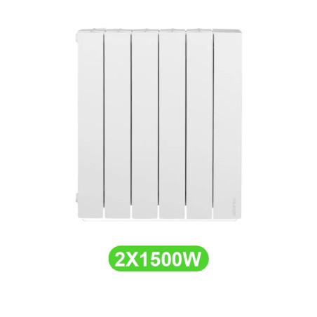 Radiateur Accessio pour chauffage électrique 1500W en lot de 2 pièces