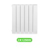 Radiateur Accessio pour chauffage électrique 1250W en lot de 2 pièces