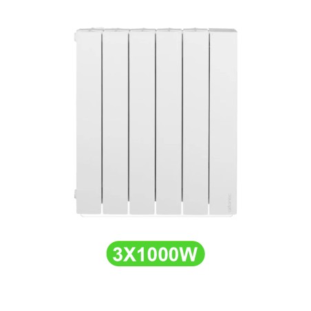Radiateur Accessio pour chauffage électrique 1000W en lot de 3 pièces