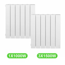 Radiateur Accessio Atlantic Lot de 4 pièces 1000W+3x1500W