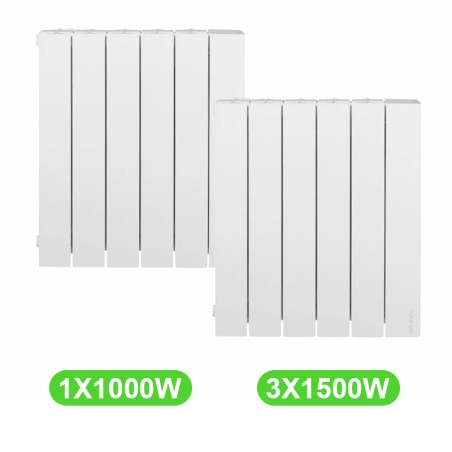 Radiateur Accessio 1000W et 3x1500W lot mixte 4 pièces