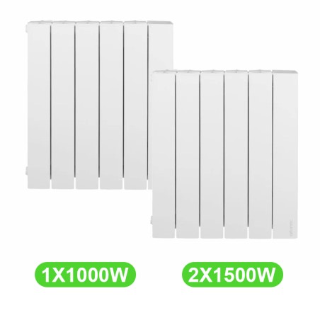 Radiateur Accessio 1000W et 2x1500W lot mixte 3 pièces
