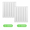 Radiateur Accessio électrique 1000W et 1500W lot 2 pièces