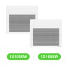 Radiateur Solius électrique 1000W et 1500W lot mixte 2 pièces