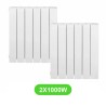 Radiateur Accessio pour chauffage électrique 1000W en lot de 2 pièces