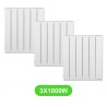 Radiateur Accessio pour chauffage électrique 1000W en lot de 3 pièces