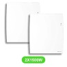 Radiateur Agilia pour chauffage électrique 1500W en lot de 2 pièces