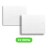 Radiateur Oniris pour chauffage électrique 1000W en lot de 2 pièces