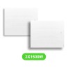 Radiateur Oniris pour chauffage électrique 1500W en lot de 2 pièces