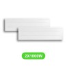 Radiateur Oniris Plinthe 1000W chauffage électrique en lot de 2 pièces