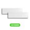 Radiateur Oniris Plinthe 1500W chauffage électrique en lot de 2 pièces
