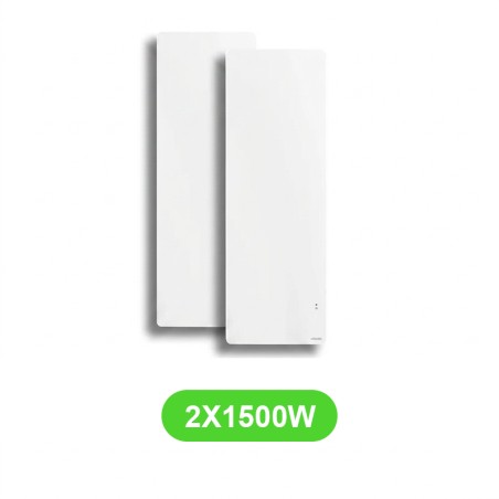 Radiateur Nirvana pour chauffage électrique 1500W en lot de 2 pièce