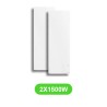 Radiateur Nirvana pour chauffage électrique 1500W en lot de 2 pièce