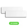 Radiateur Nirvana Plinthe 1500W chauffage électrique en lot de 2 pièces