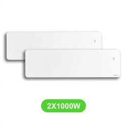 Radiateur Nirvana Plinthe élec. 1000W Atlantic 529936 - 2 Pcs