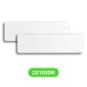 Radiateur Nirvana Plinthe 1000W chauffage électrique en lot de 2 pièces