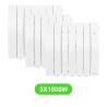 Radiateur Galapagos pour chauffage électrique 1500W en lot de 3 pièces
