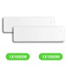 Radiateur Nirvana Plinthe 1000W et 1500W lot mixte 2 pièces