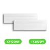 Radiateur Oniris Plinthe 1000W et 1500W lot mixte 2 pièces