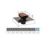Chapeau toiture CP Perf 160 gris ardoise